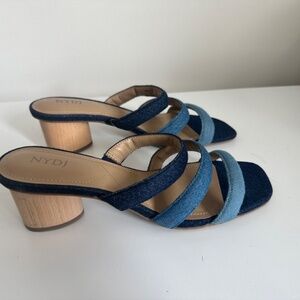 NYDJ Giacomo Wood Heel Sandal Size 8